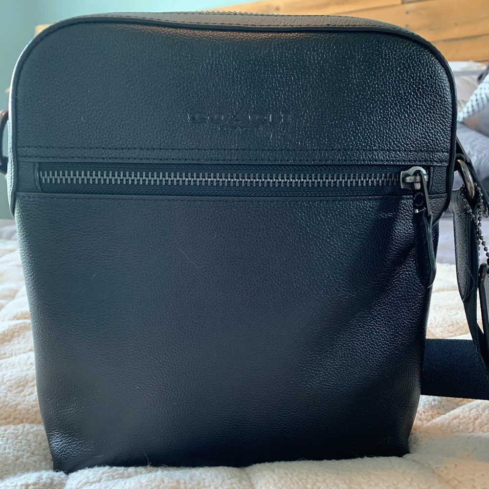 COACH Flight Bag Black Leather - Unisex